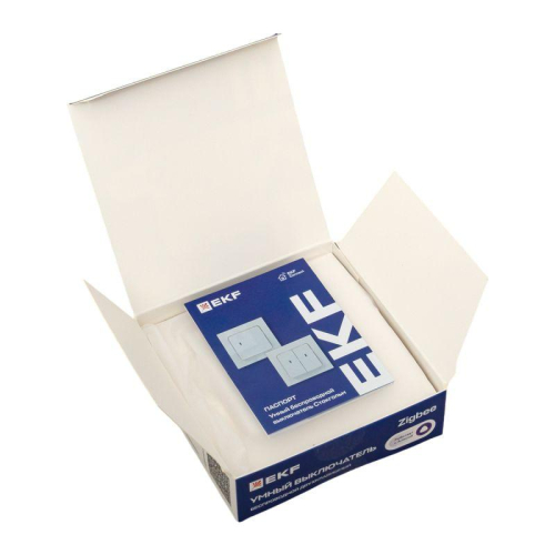 Выключатель 2-кл. Стокгольм Умный беспроводной бел. Zigbee Сonnect EKF RCV-ST2-WS-ZB