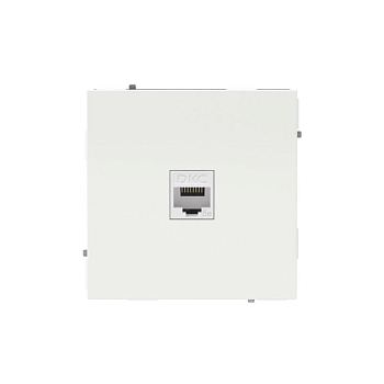 Розетка компьютерная 1-м KANT RJ45 кат.5E без шторки бел. магнолия DKC 7000663