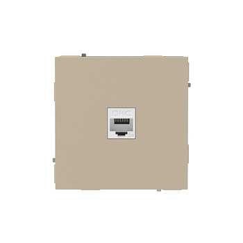 Розетка компьютерная 1-м KANT RJ45 кат.5E без шторки ванильн. марципан DKC 7015663