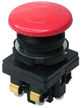 Выключатель кнопочный КЕ-141 У2 исп.2 1НО+1НЗ гриб с фиксацией 10А IP54 660В красн. Электротехник ET502409