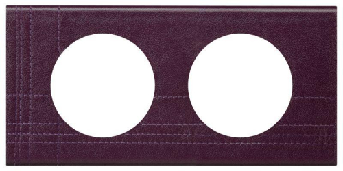 Рамка 2-м Celiane кожа пурпур Leg 069442