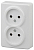 Розетка 2-м ОП Эра Эксперт 11-2202-01 16А IP20 250В 2х2P бел. Эра Б0020682