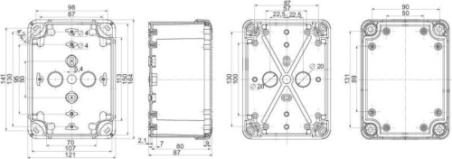 Коробка пласт. 164х121х87 Abs SchE NSYTBS16128