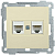 Механизм розетки комп. 2-м СП BOLERO РК10-2-Б RJ45 Cat5e крем. IEK EKB25-K33