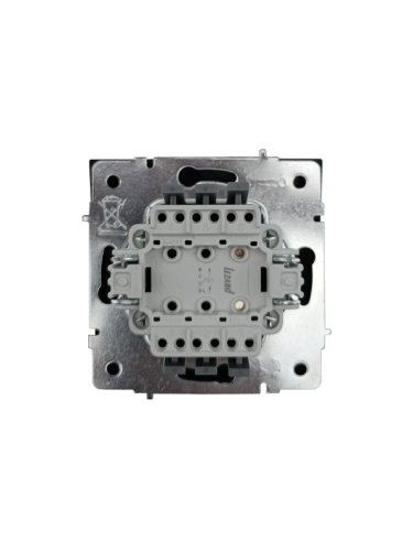 Кнопка звонка СП ZIMA IP20 безвинт. зажим черн. бархат LEZARD 704-4288-103QC