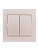 Выключатель 2-кл. СП Rain 10А IP20 жемчуж./бел. метал. LEZARD 703-3030-101