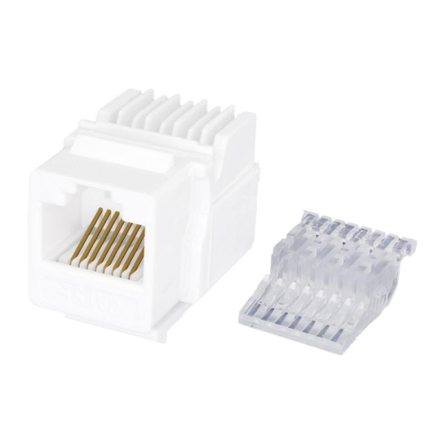 Модуль розеточный Keystone Jack 8P8C RJ-45 UTP кат.5E заделка без инструмента бел. (DIY) SUPRLAN 10-0312-1