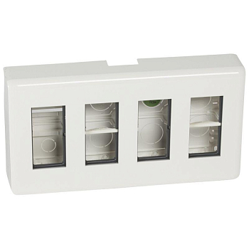 Блок розеток 4х4мод. Mosaic бел. Leg 078888L