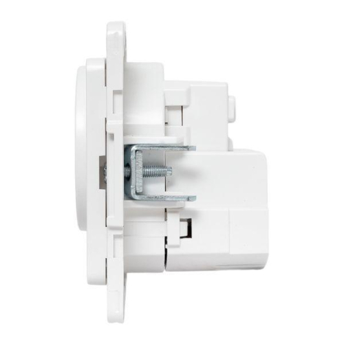 Розетка 1-м СП Стокгольм 16А USB A+C с заземл. защ. шторки винтов. клеммы механизм бел. EKF EYR16-2USB-typeA-typeC