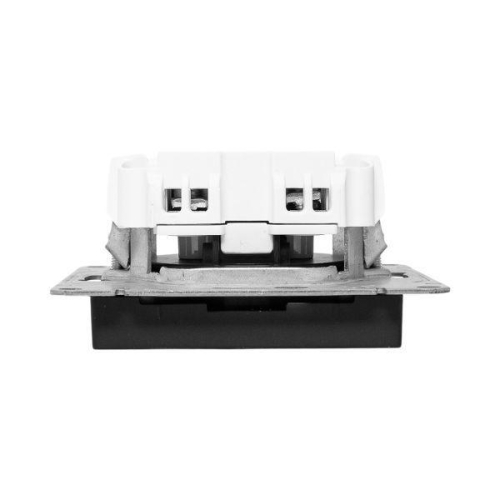 Розетка СП Эпика 16А без заземл. без шторок механизм черн. EKF UP1-SOB-100