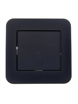 Переключатель проходной 1-кл. 1п СП ASTI 10А IP20 в сборе черн. бархат LEZARD 7081-4242-105