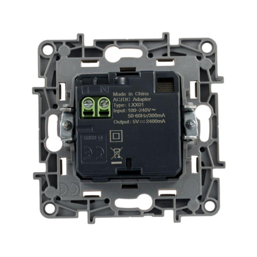 Розетка USB 2-м СП 2мод. Etika 240В/5В 2400мА механизм сл. кость IEK 672394