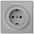 Розетка 1-м СП Florence 16А IP20 с заземл. винт. клеммы механизм сер. 1E10201302 OneKeyElectro 2172834