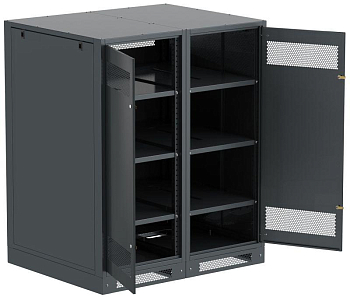 Шкаф LINEA B (пустой) 1450х1200мм дверь двустворч. метал. черн. ITK LB05-14H29-2M