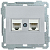 Механизм розетки комп. 2-м СП BOLERO РК10-2-Б RJ45 Cat5e серебр. IEK EKB25-K23