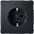 Механизм розетки 1-м СП Merten Aquadesign 16А IP20 с заземл. антрацит SchE MTN2300-7214
