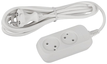 Удлинитель электрический UDL-10-230 Greenline 2 розетки без заземления 3м ПВС 2х0.75кв.мм Эра Б0065067