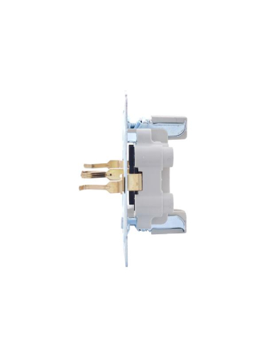 Розетка 2-м СП VESNA с заземл. со шторками ПБТ кремов. LEZARD 742-0300-178B