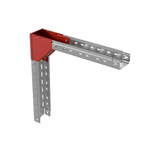 Угол для лотка вертикальный внешний 50х500мм с разворотом трассы на 180град. "ПЛЮС" HD85 КМ PL18567