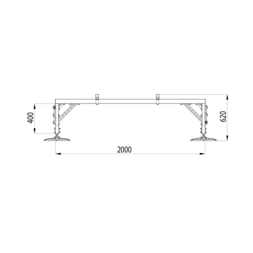 Конструкция опорная для установки оборудования TECHNORAPTOR FOOT 2000х1500 тип 1 KM-TR-F-SSEI-2000-1500-1 КМ TR0041
