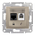 Механизм розетки телеф. + комп. СП Sedna титан SchE SDN5100168