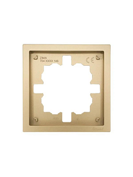 Рамка 1-мест. горизонт. ZIMA зол. LEZARD 704-3600-146