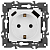 Розетка ЭРА Elegance 14-4108-01М 2P+E 16A-250В со шторками с USB type-A+C 5В-3А матов. бел. Эра Б0067710