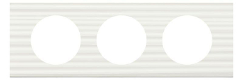 Рамка 3-м Celiane Corian бел. рельеф Leg 069013