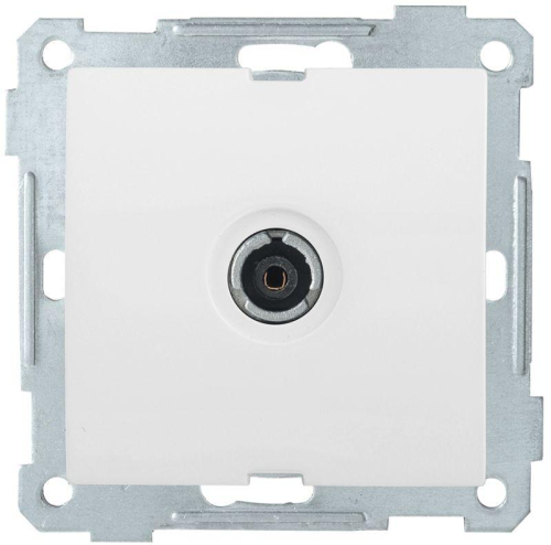 Механизм розетки TV СП BOLERO РТВ10-0-Б проход. бел. IEK EAB12-K01