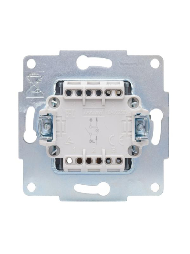 Выключатель 1-кл. СП Vesna с индикацией механизм жемчуж./бел. перламутр. LEZARD 742-3088-111