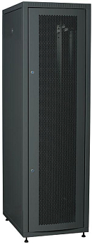 Шкаф сетевой LINEA E 42U 600х800мм двери 2шт перф. и метал. черн. ITK LE05-42U68-PM