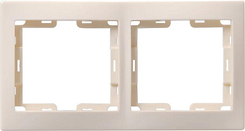 Рамка 2-м верт. Кварта РВ-2-ККм крем. IEK EMK21-K33-DM