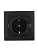Розетка 1-м СП Mira 16А с заземл. + USB разъем черн. бархат LEZARD 701-4242-181