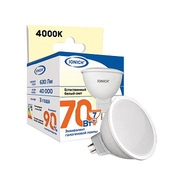 Лампа светодиодная ILED-SMD2835-JCDR-7-630-220-4-GU5.3 (0173) IONICH 1525