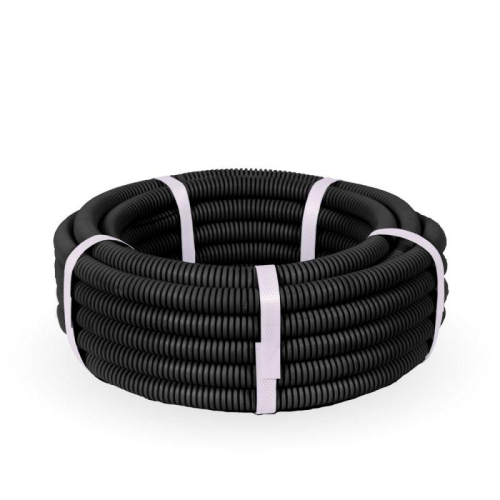 Труба гофрированная ПА d16мм с протяжкой (НГ) стойкая к УФ черн. (уп.10м) Промрукав PR02.0264