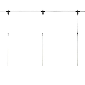 Гирлянда светодиодная "Тающие сосульки" 10шт х 50см шаг 100см 600LED тепл. бел. 24В провод каучук черн. соединяется Neon-Night 256-427