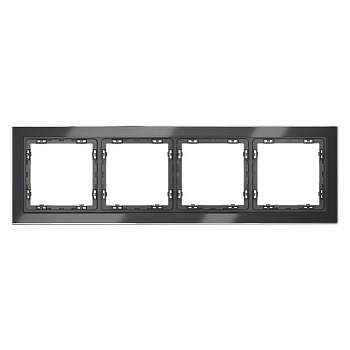 Рамка 4-м S70 стеклян. графит Voltum VLS110407