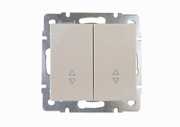 Переключатель проходной 2-кл. СП Rain IP20 крем. LEZARD 703-0388-106