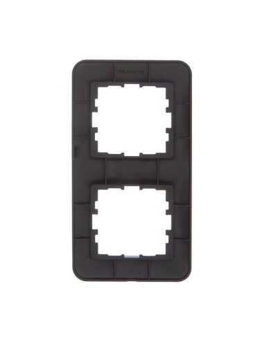 Рамка 2-м ASTI вертикал. черн. бархат LEZARD 7081-4200-152