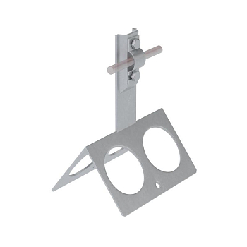 Держатель болтовой коньковый BKDB-H100-D5-10 INOX304 для прутка d5-10мм H=100мм нерж. с широк. осн. сталь КМ MA0125