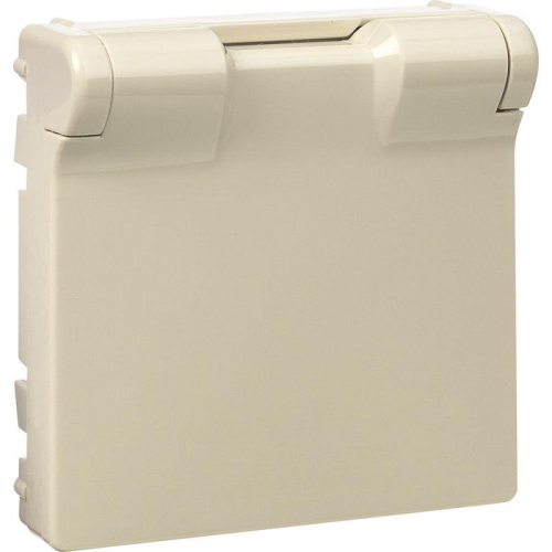 Панель лицевая Valena Life для розетки 2К+З с крышкой сл. кость Leg 754841