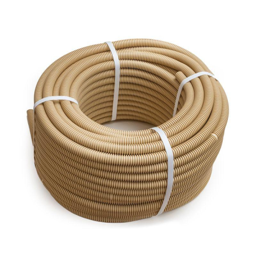 Труба гофрированная ПП легкая d25мм с протяжкой 350 Н негорюч. (НГ) стойкая к УФ сосна (уп.50м) Промрукав PR02.01191