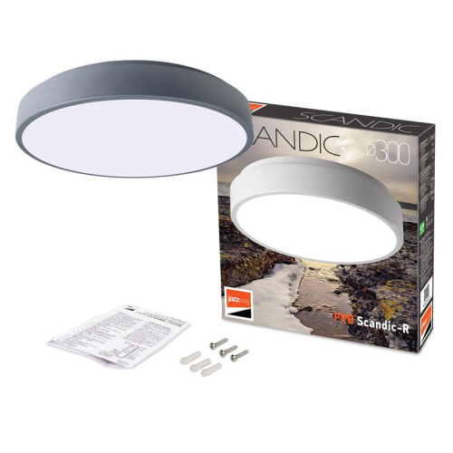 Светильник светодиодный декоративный PPB Scandic-R 24Вт 4000К IP20 настенно-потолочный бытовой GR JazzWay 5036864