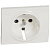 Накладка розетки 1-м Galea Life с заземл. с/ш бел. Leg 777021