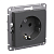 Розетка AtlasDesign с заземл. 16А механизм базальт SE ATN001443