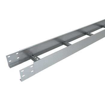 Лоток лестничный 500х100 L3000 сталь 1.5мм "БЫСТРЫЙ МОНТАЖ" LLS100-500-1.5-3000 RAL КМ LO9504