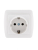 Розетка 1-м ОП Demet 16А IP20 с заземл. керамика бел. LEZARD 711-0200-122