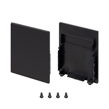 Заглушка SL-LINE-4050-3L-LOW BLACK глухая пластик (комплект) Arlight 044677