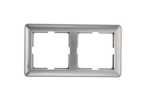 Рамка 2-м W59 матов. хром SE KD-2-58