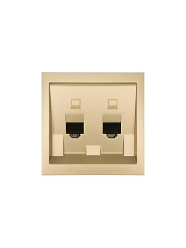 Розетка компьютерная 2-м СП ZIMA IP20 механизм зол. LEZARD 704-3688-141